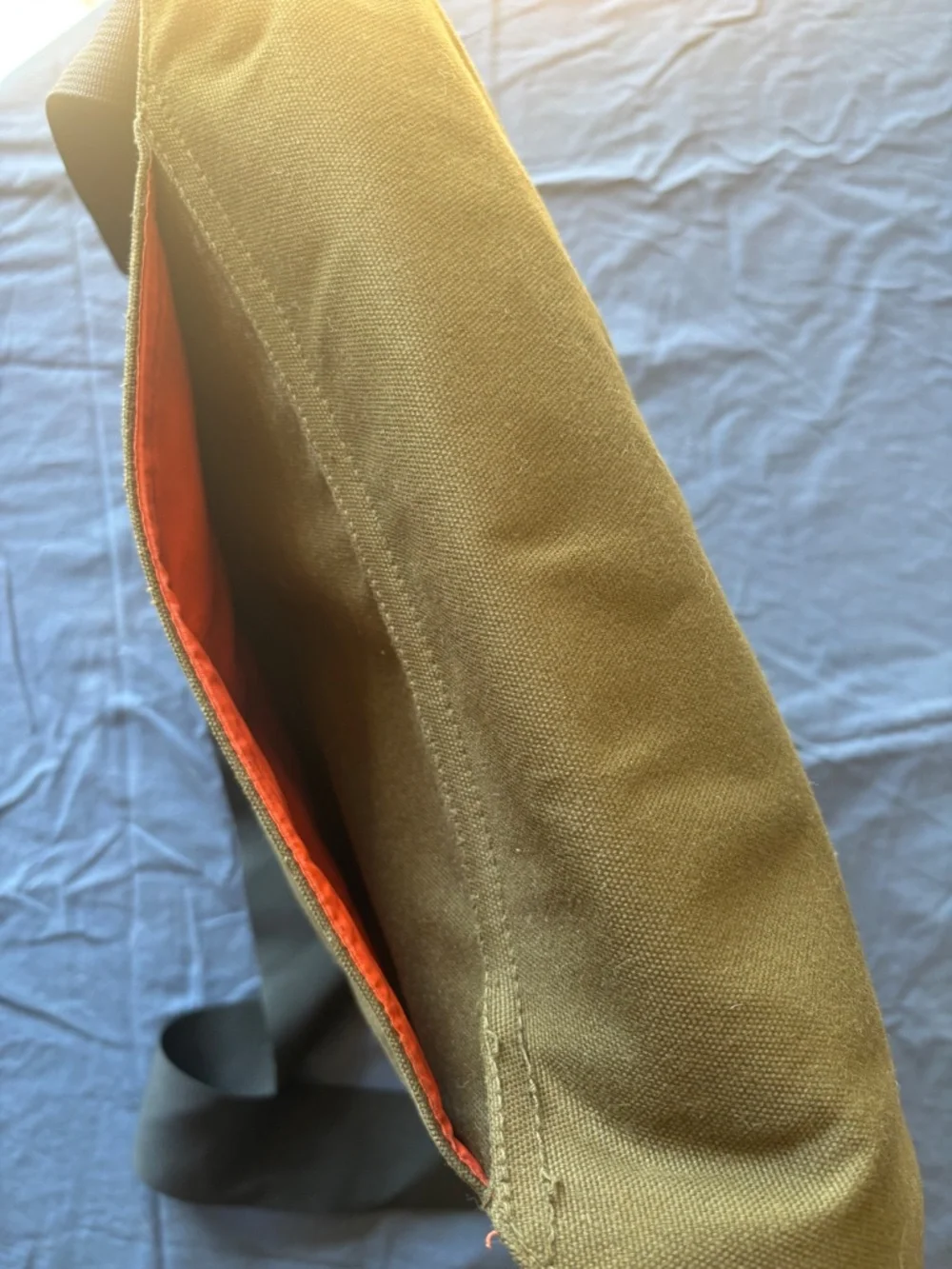 Jack Spade Canvas Messenger Bag Greene Street Olive Laptop Bag Orange Liner Kate